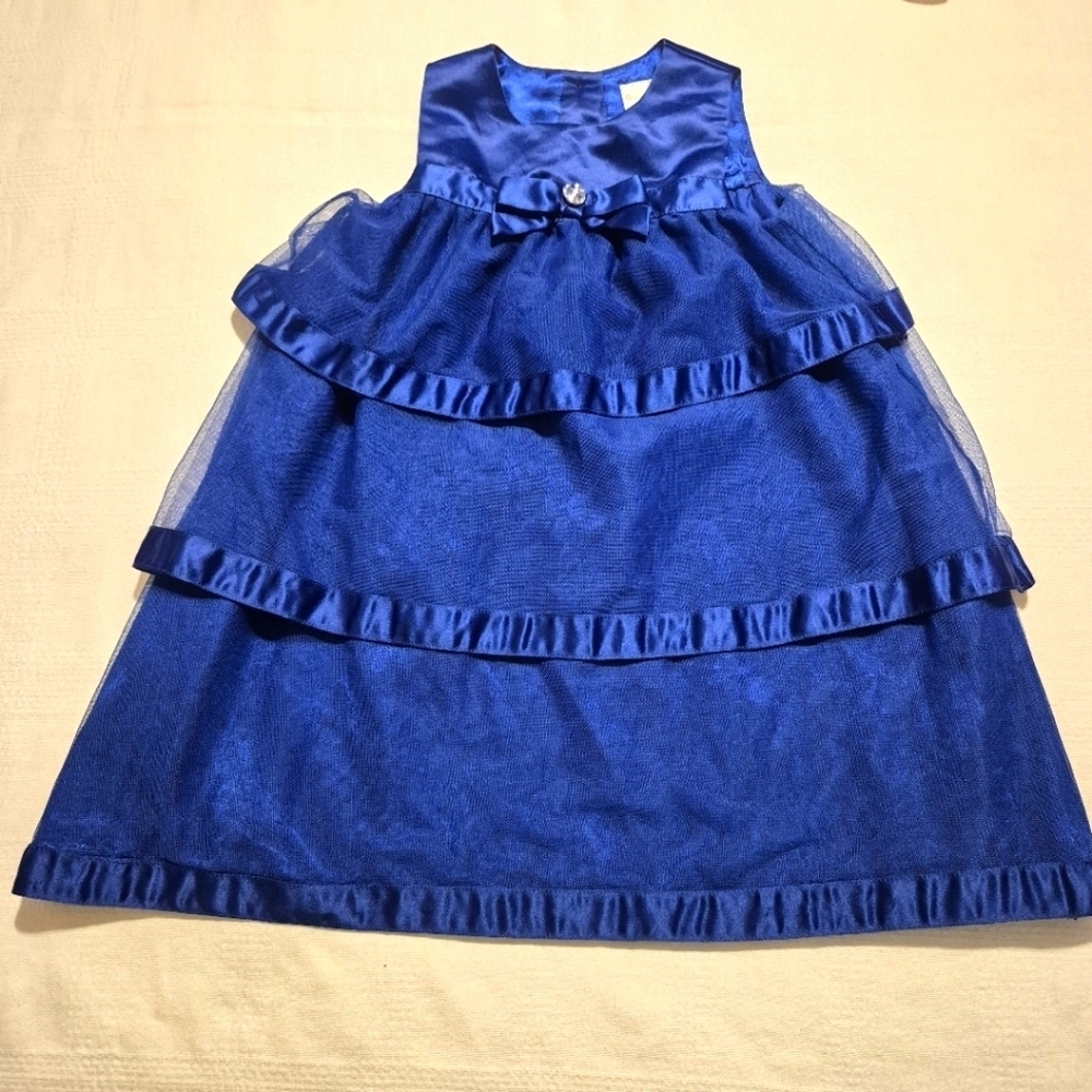 Gymboree girls size 4T Outlet blue tulle fully lined dress, nice and soft, VGUC